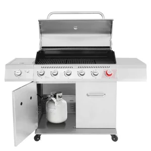 Stainless Steel 6-Burner Gas Grill - 74,000 BTU With Sear And Side Burner