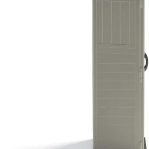 Suncast Resin Vertical Storage Shed, 22 Cubic Feet, Light Taupe, 2' 1.5in x 2' 8.5in x 6' - BMS1250
