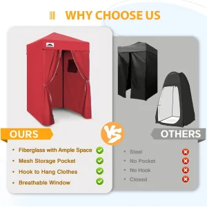 EAGLE PEAK Ultra Compact 4 ft x 4 ft Pop-Up Changing Room Canopy - Flex