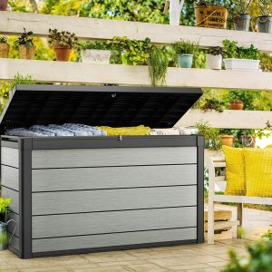 200 Gallon Resin Deck Box, 59.7 in L x 28.5 in W x 35.4 in H