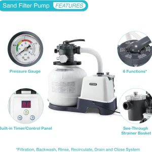 Intex Sand Filter Pump & Saltwater System For Up To 15 000 Gal Pools Krystal Clear