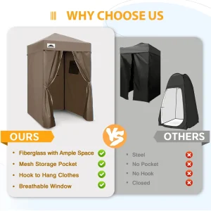 EAGLE PEAK Ultra Compact 4 ft x 4 ft Pop-Up Changing Room Canopy - Flex