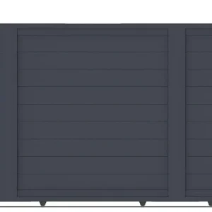 Casanoov Aluminum Swing Gate 392 cm x 161 cm Anthracite Gray RAL 7016 - KIT-000024