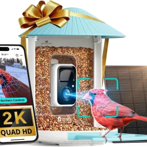 NETVUE by Birdfy Smart Bird Feeder With Camera, Solar Power, 1.5L