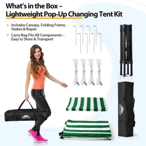 EAGLE PEAK Ultra Compact 4 ft x 4 ft Pop-Up Changing Room Canopy - Flex