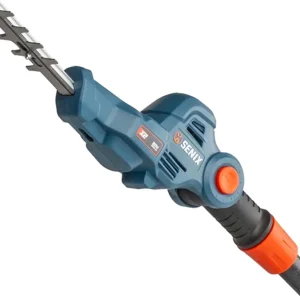 SENIX Cordless Pole Hedge Trimmer, 20 Volt Max, 18-Inch Cutting, 21-Inch Blade - HTPX2-M