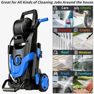 Pressure Washer 4800PSI With 4 Quick Connect Nozzles, Inlet Hose, Filter And 500ML Soap Tank