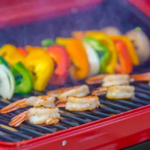 Americana Electric Tabletop Steel Grill, 1500-Watt, 200 Square Inches, 3-Position Element