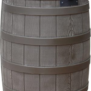 50-Gallon Outdoor Plastic Rain Barrel