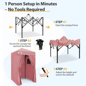 EAGLE PEAK Ultra Compact 4 ft x 4 ft Pop-Up Changing Room Canopy - Flex