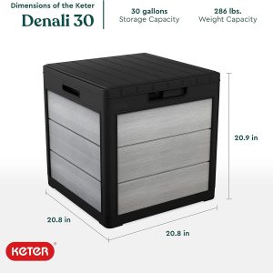 200 Gallon Resin Deck Box, 59.7 in L x 28.5 in W x 35.4 in H