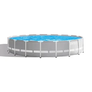Intex Prism Frame Above Ground Swimming Pool 14ft x 42in With Pump - 26719EH