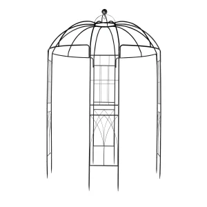 Ktaxon Birdcage Garden Arbor 81.5 x 81.5 x 106.7 in, Black