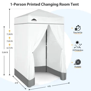 EAGLE PEAK Ultra Compact 4 ft x 4 ft Pop-Up Changing Room Canopy - Flex