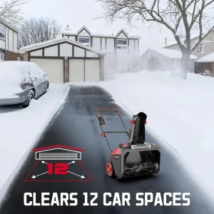 PowerSmart 40V Cordless Snow Blower 21in Cleaning Width / 6in Cleaning Depth - LED Light