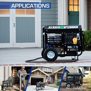 DuroMax Dual Fuel Generator 12,000W Gas/Propane, 457cc 4-Stroke - XP12000EH