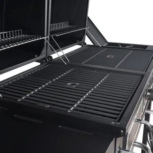 Dual Fuel Gas And Charcoal Combo Grill, Black With Stainless - GBC1793W