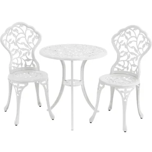 Yaheetech 3-Piece Aluminum Patio Bistro Set With 2 Chairs And Table - Antique Finish