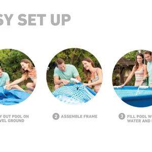 Intex Metal Frame Above Ground Swimming Pool With Filter And Cover, 12 Ft x 30 Inches - 28211EH