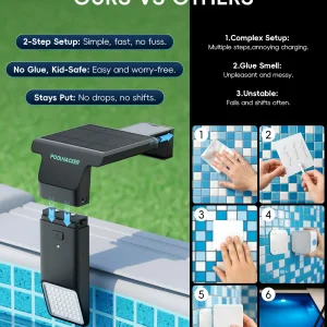 Solar LED Pool Light - 42 LEDs, 10 Color Options