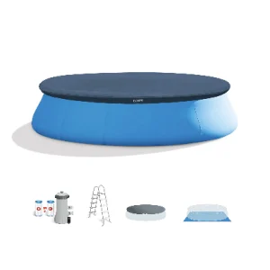 INTEX Easy Set Inflatable Round Pool, 15 ft x 48 in - Filter Pump And Accessories
