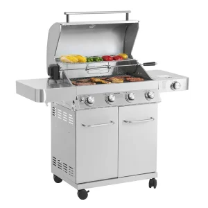 Monument Grills Stainless Steel 4 Burner Propane Gas Grill With Rotisserie - 17842
