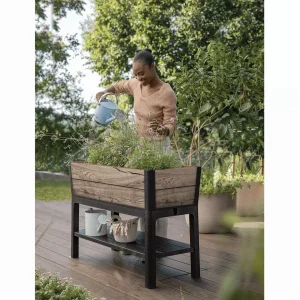 Keter Signature Collection Resin Elevated Garden Bed, 29 Gal.