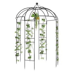 Ktaxon Birdcage Garden Arbor 81.5 x 81.5 x 106.7 in, Black