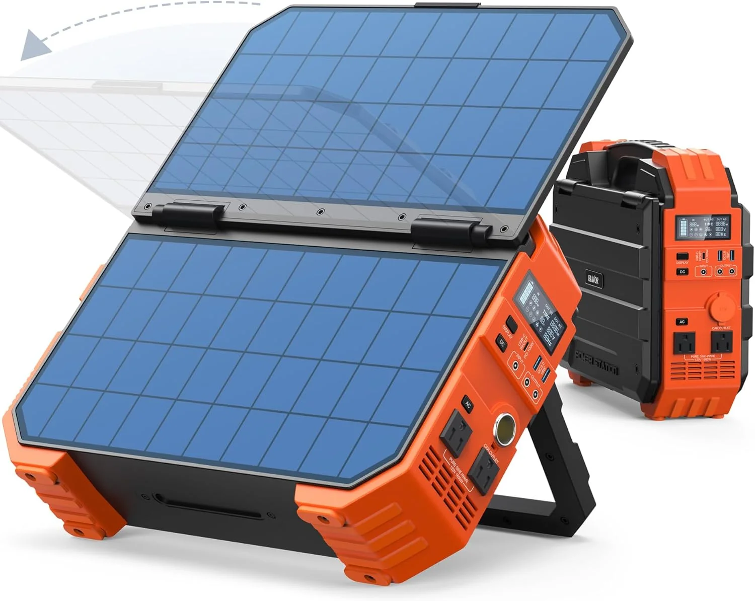 BLAVOR Portable Power Station 1600W 1024Wh LiFePO4 Battery With Built-In 40W Solar Panel - S1600
