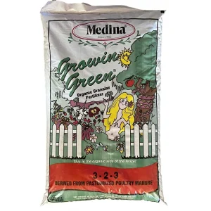 Medina Growin Green Organic Fertilizer 40 lb