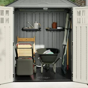 Suncast Resin Storage Shed 6 Ft. x 5 Ft. Gray
