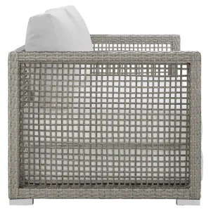 Afuera Living Wicker Patio Loveseat, Gray - 52in W x 32in D