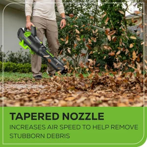 Greenworks 80V Brushless Cordless Leaf Blower, 700 CFM / 170 MPH, 2.5Ah Battery And 40-Min Rapid Charger