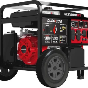 DuroStar Dual Fuel Portable Generator, 13,000-Watt, 500cc - DS13000MX