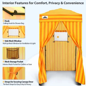 EAGLE PEAK Ultra Compact 4 ft x 4 ft Pop-Up Changing Room Canopy - Flex