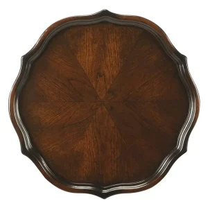 Bowery Hill Traditional Wood Pedestal Plant Stand, Cherry Dark Brown, 36.5in H x 14in W x 14in D