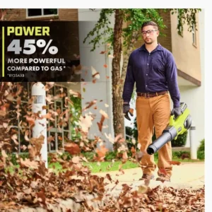 RYOBI 40V HP Brushless Cordless Leaf Blower, 730 CFM, 190 MPH, 2x 4.0 Ah Batteries And Charger