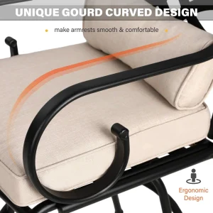Sophia & William 2 Piece Patio Swivel Bar Stools With Cushions