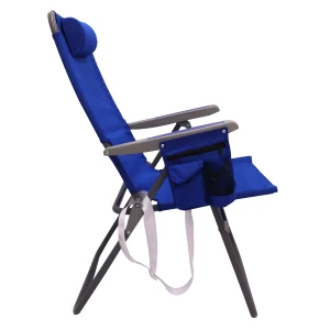 Mainstays Reclining 4-Position Oversize Beach Chair 2-Pack, Blue