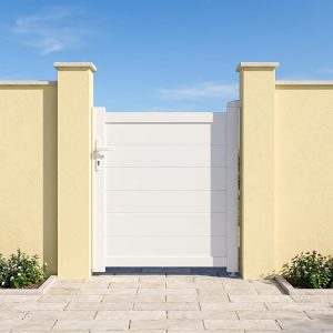 Casanoov Aluminum Swing Gate 392 cm x 161 cm Anthracite Gray RAL 7016 - KIT-000024