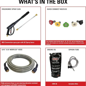 Simpson Gas Pressure Washer 3500 PSI 2.5 GPM With Honda GX200 Engine - PS61002-S