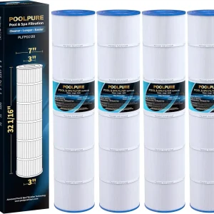POOLPURE Pool Filter Cartridge 4-Pack 130 Sq Ft 32 1/16in x 7in - PLFPCC130