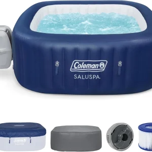 Coleman SaluSpa Atlantis AirJet Inflatable Hot Tub, 4 to 6 Person, 140 Air Jets, 71 x 28 in