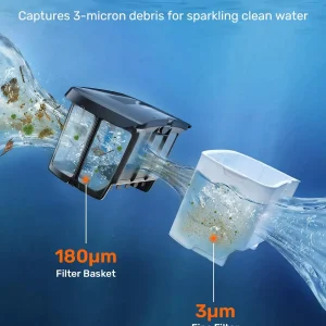 Cordless Robotic Pool Vacuum Cleaner With Smart Navigation And Wall And Waterline Cleaning