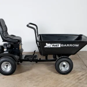 Rat Barrow Ride-On Wheelbarrow, Black, 150 Ltrs, 200kg Capacity, 98cm Wide, 2.3m Long
