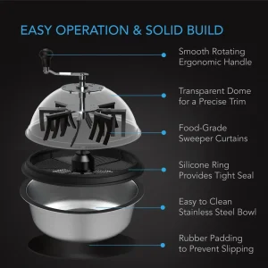 16in Bud Leaf Bowl Trimmer With Stainless Steel Blades