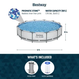 Bestway Steel Pro MAX Above Ground Pool Set, 10' x 30 in