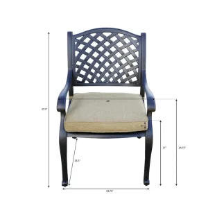 Darlee Nassau 11-Piece Cast Aluminum Outdoor Dining Set With 8 Chairs, 2 Swivel Rocker Chairs And Extendable Table - Antique Bronze