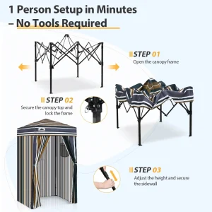 EAGLE PEAK Ultra Compact 4 ft x 4 ft Pop-Up Changing Room Canopy - Flex