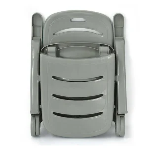 Rolling Folding Plastic Pool Lounge Chair With Armrests, 5 Position - Patio Deck Beach Chair